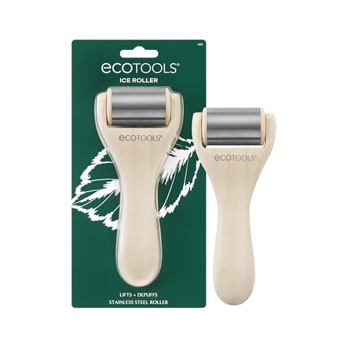 EcoTools Ice Roller, Lifts & Depuffs Skin, Stainless Steal Cooling Roller For Face & Neck, Provides Relaxation While Sculpting, Eco Friendly, Vegan, & Cruelty Free Skincare Tool, 1 Count