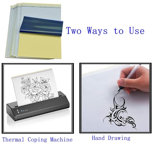 Tattoo Practice Skins 3MM with Transfer Paper,30Pcs Thick Fake Skin and Stencil Paper Kit Includes 25Pcs Tattoo Papers and 5Pcs Double Sided Blank Tattoos Skin Practice 3mm