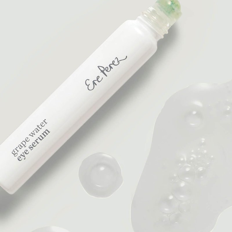 Ere Perez - Grape Water Eye Serum | Decongest, De-Puff, Tone Eye Area | Visibly Smooths + Softens Fine Lines | Peptides, Amino Acids | Vegan, Cruelty-Free, Clean Beauty (0.3 fl oz | 8 mL)