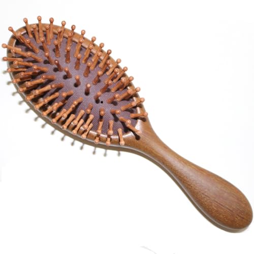 Sandalwood Hair Brush and Comb for Scalp Massage Hair for Growth Detangler Meridian Massage Comb Hairbrush Wood Airbag Comb Anti-static Air Cushion Comb