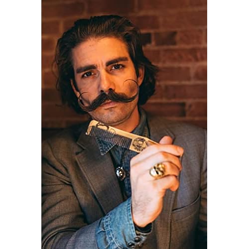 Death Grip Steel Metal Handcrafted Wood Handle Hair Comb | Perfect for Styling Pompadour | Men's Beard & Handlebar Mustache - Small Comb Not A Brush