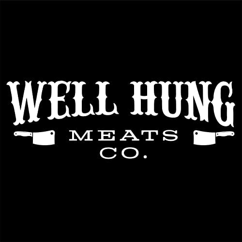 Well Hung Meats Co Logo Embroidered Trucker Hat Snapback Structured Fit (Black/White)