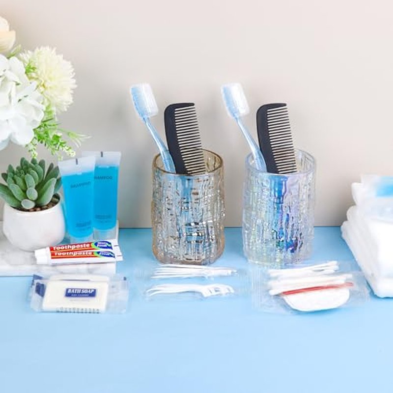 Basic Toiletry Kits, Individually Packed, Personal Hygiene Kit Bulk Homeless Care Package Supplies Travel Size Toiletry Kit for Men Women Charity Reusable Toiletry Bag (Pack of 50)