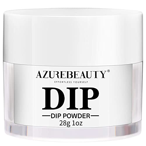 AZUREBEAUTY Clear Dip Powder for Nails, Essential Transparent Dipping Build Powder Crystal French Art Starter Manicure Beginner DIY Salon Home Gift, 1 Oz/28g