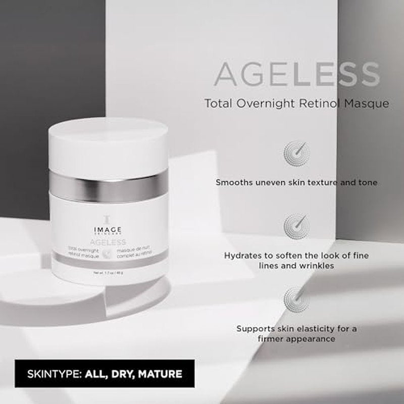 IMAGE Skincare, AGELESS Total Overnight Retinol Masque, Facial Mask for Firming with Marine Collagen and Peptides, 1.7 oz