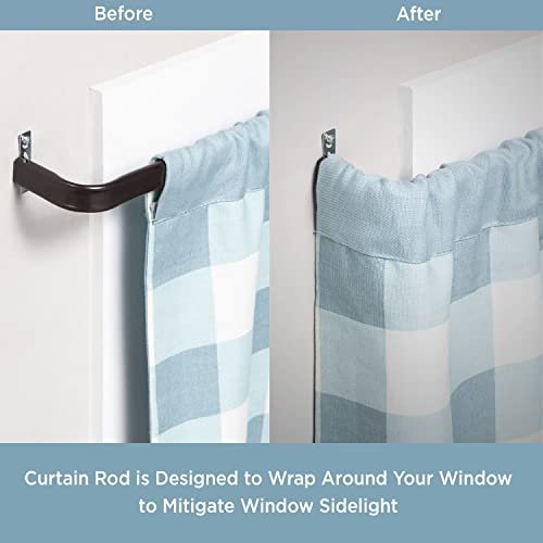 Kenney 514 Single Curtain Rod, 28 to 48-Inch, Espresso