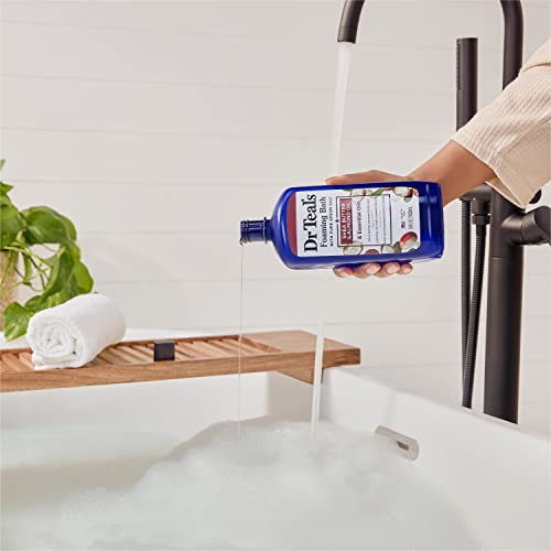 Dr Teal's Foaming Bath with Pure Epsom Salt, Shea Butter & Almond, 34 fl oz (Pack of 4)
