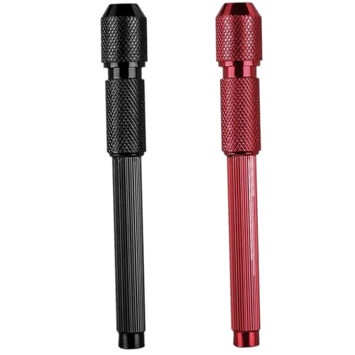 2 Pcs Empty Tattoo Markers Tattoo Pen Shells for Stencil Pen Outline Supply,Safe for Skin, Precision Design (Black Red)