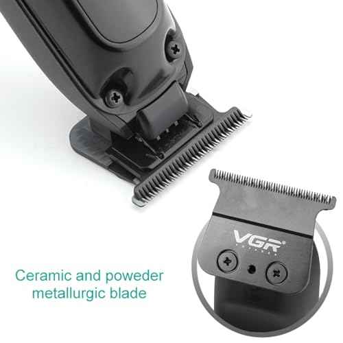 VGR 972 Professional Hair Trimmers, Precision Beard Trimmer for Men, Cord/Cordless and Rechargeable with LED Display