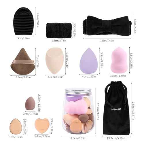 MAANGE Makeup Brushes 51 Pcs Makeup Kit, Multi-functional Makeup Tool Set with Makeup Brush Foundation Brush Make up Brushes Set (Black Gold)