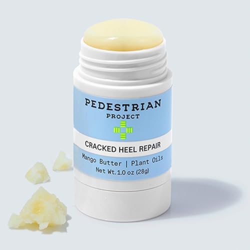 Pedestrian Project Cracked Heel Repair Foot Care Balm, Smooths & Fills Cracks & Rough Skin with Healing Shea & Mango Butters, Vegan, Cruelty Free, 1 oz