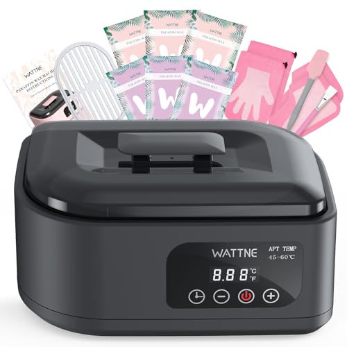 Wattne Paraffin Wax Machine for Hands & Feet ? Paraffin Wax Warmer Moisturizing Kit with Auto-Timer & Precision Temperature Control, Paraffin Wax Bath for Arthritis, Dry Skin Care, Home Spa-Black