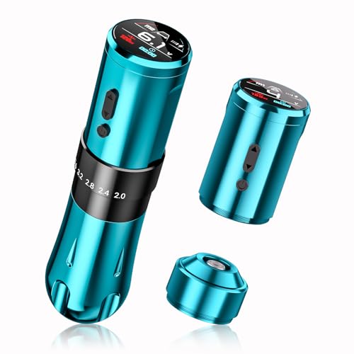 BIOMASER SUMMONER U7 Tattoo Gun Wireless Tattoo Machine Professional Rotary Tattoo Pen Machine Kit, OLED Display, 7 Strokes Length,RCA Jack for Tattoo artist