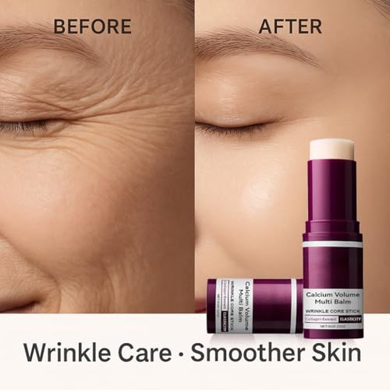 Calcium Volume Multi Balm 2 Pack ? Wrinkle Care Stick with Collagen Extract, Hydrating & Firming Multi Balm for Eyes, Neck, Smile Lines ? Portable Anti-Aging Moisturizing Stick