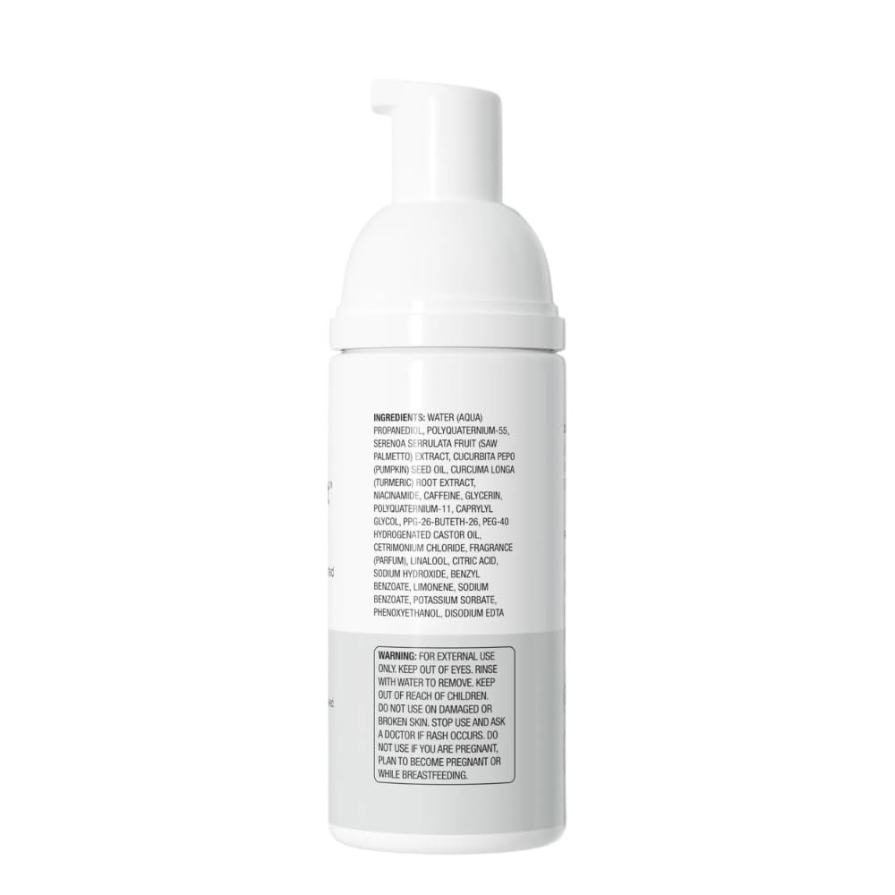 Feel Confident Thickening Foam - Hair Surgeon Formulated for Men & Women with Saw Palmetto, Pumpkin Seed Oil, Caffeine & Turmeric, Lightweight Volumizing & Styling Mousse for Fine or Thin Hair 1.7oz