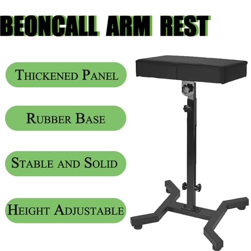 Tattoo Arm Rest - Beoncall Tattoo armrest and Legrest Stand 360¡ÆAdjustable Armrest Foldable Legrest Leather Pad Thick Sponge Stable Base for Tattoo Studio Tattoo Artists