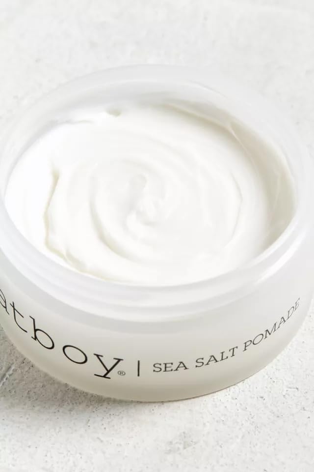 Fatboy Sea Salt Hair Pomade - Lightweight Hold for Tousled Beach Waves | Paraben-Free, 2.6 Oz