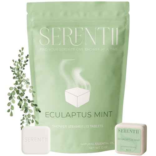Shower Steamers Aromatherapy 12 Tablets ? Eucalyptus Mint, Relaxation & Stress Relief, Self Care Gift, Spa Essentials, Birthday Gifts for Women & Men, Travel Must-Have