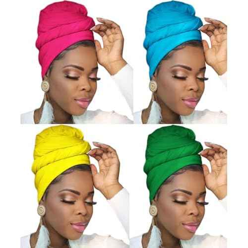 Head Wraps for Women Long Headwraps Hijabs Scarf Large Headscarf Stretch Tie Hair Headbands