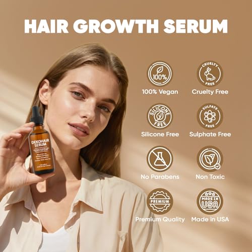 Dekohair Hair Regrowth Serum, Scalp Serum for Hair Growth, Protect Hair Follicles & Inhibit Hair Loss, Thickening and Healthier Scalp for Men & Women 2 Fl Oz (1)