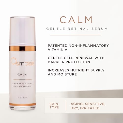 Osmosis CALM Gentle Retinal Facial Serum with Soothing Vitamin A for Aging, Sensitive, Dry, Irritated and Sensitive Skin, 1 Oz