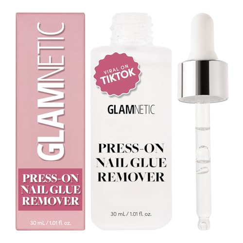 Glamnetic Press On Nail Remover | Odorless, No Acetone, Gentle Press-On Nail Remover Serum for Fake Nails | 30 ml/1.01 fl. oz.