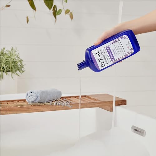 Dr Teal's Foaming Bath with Pure Epsom Salt, Soothe & Sleep with Lavender, 34 fl oz (Pack of 4)