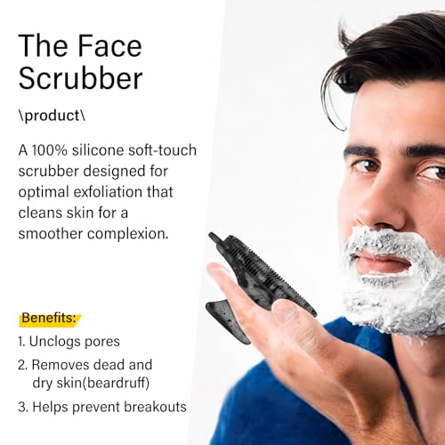 2 Pack Face Scrubber,Silicone Facial Cleansing Brush for Men & Women,Reusable Gentle Facial Waterproof Cleansing Skin Brush Exfoliating Scrubber for Sensitive Skin (Black/Pink)