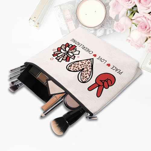 Cheer leading Gifts for Women, Makeup Cosmetic Bag Gifts for Cheer-leading Women Friends, Birthday Gifts for Cheerleader travel Makeup Pouch