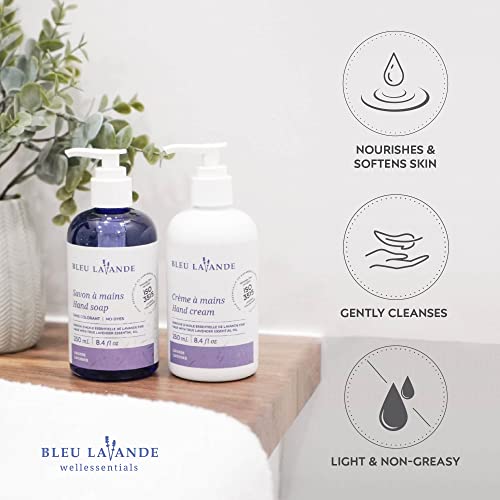 Bleu Lavande - Soothing Hand Care Aromatherapy Set ? Lavender Hand Soap & Lavender Hand Creams ? Infused with Premium and 100% Pure Lavender Essential Oil - Natural & Vegan Lavender Products