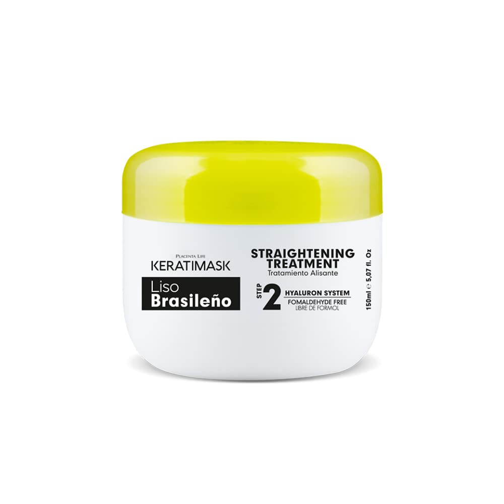 Silky, Frizz-Free Hair at Home – Brazilian Keratin Straightening Treatment Kit by Placenta Life with Hyaluronic Acid, Deep Repair & Long-Lasting Smooth Shine for Damaged Hair