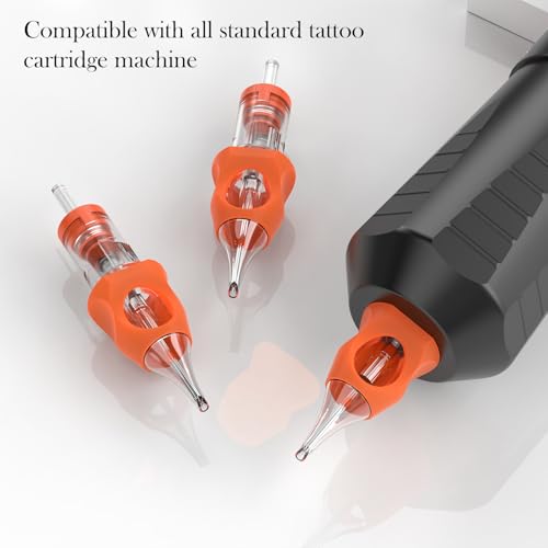 Wormhole Tattoo Cartridge Needles, 20PCS #1205RL Tattoo Needles Round Liner Disposable Tattoo Liner Needles for Rotary Tattoo Gun Tattoo Pen (1205RL)