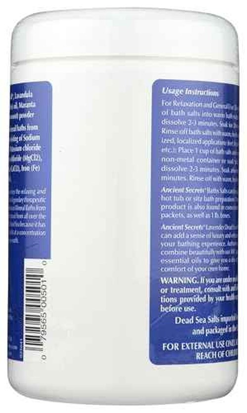 Ancient Secrets Aromatherapy Dead Sea Mineral Baths Lavender - 2 lbs