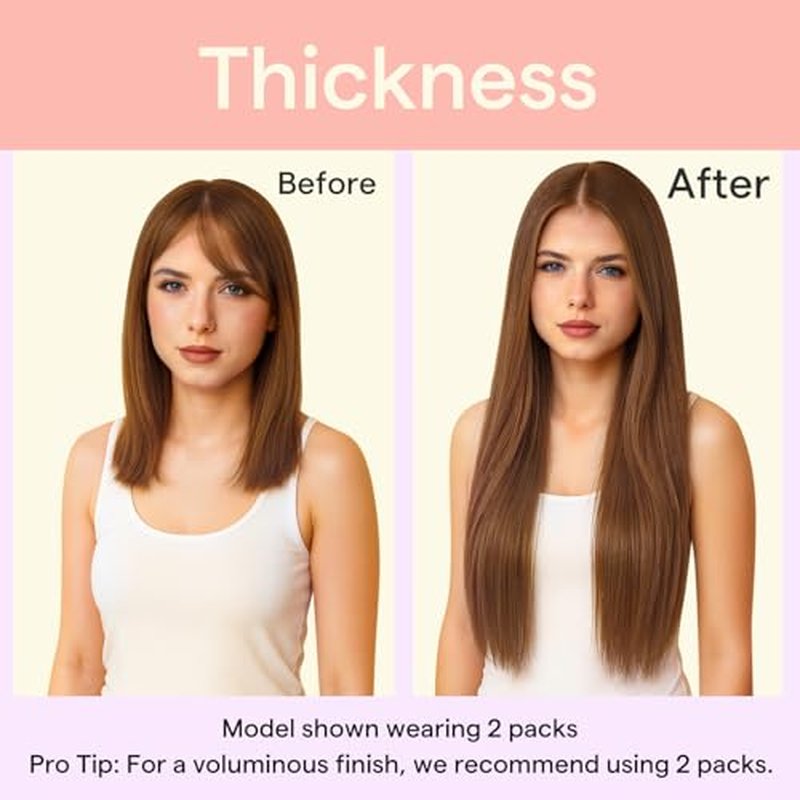 Full Shine Clip in Hair Extensions Copper Hair Extensions Human Hair Long Hair Extensions Clip ins Remy Hair Double Weft Clip in Human Hair Extension 7 Pcs 22Inch 120G