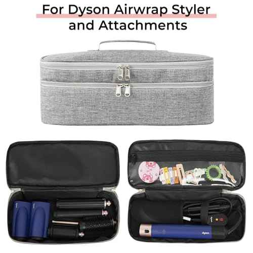 Hair Tools Travel Bag Compatible With Shark Flex Style Attachment, Shark Airwrap Flexstyle, Dyson Airwrap | Travel Case For Sharkflex Styler | (Grey)