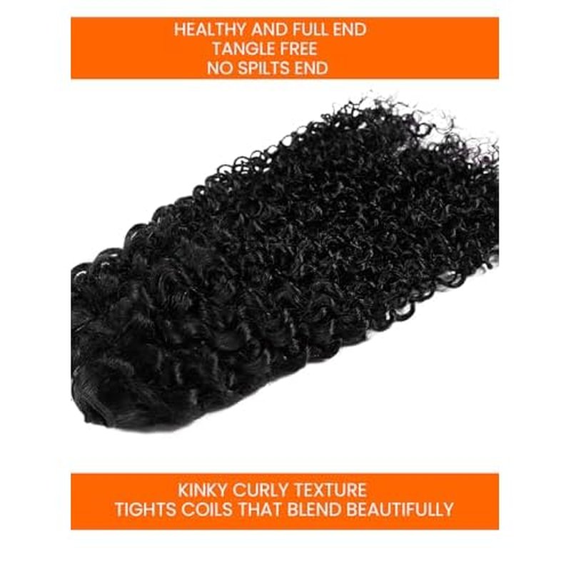 Human Hair Clip in Extensions 4.23oz 8Pcs Double Weft Kinky Curly Clip in Hair Extensions 18Inch Natural Black Soft Virgin Curly Extensions Human Hair For Black Women 120g