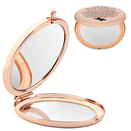 WSNANG to My Niece On Her Wedding Day Gift Niece Wedding Makeup Mirror Bridal Shower Gift for Niece from Aunt Bride Gift (NieceWedding Mirror)