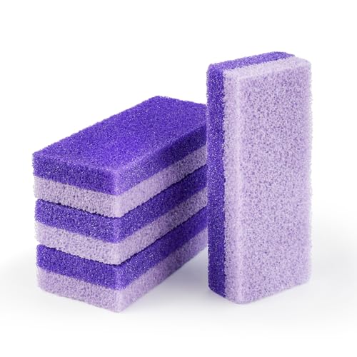 4 Pcs Foot Pumice Stone and Scrubber for Feet and Heels Callus and Dead Skins (Purple)