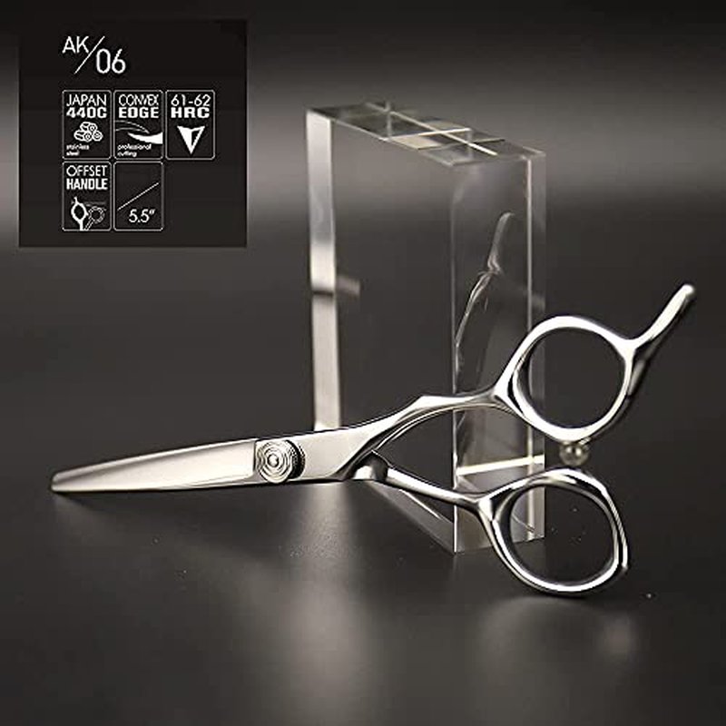 AOLANDUO Professional Shears for Hair Cutting, VG10 Steel Scissors to Cut Hair Professional, Precision Barber & Hair Stylist Shears, Ergonomic, 1 Count, 5.5 Inch