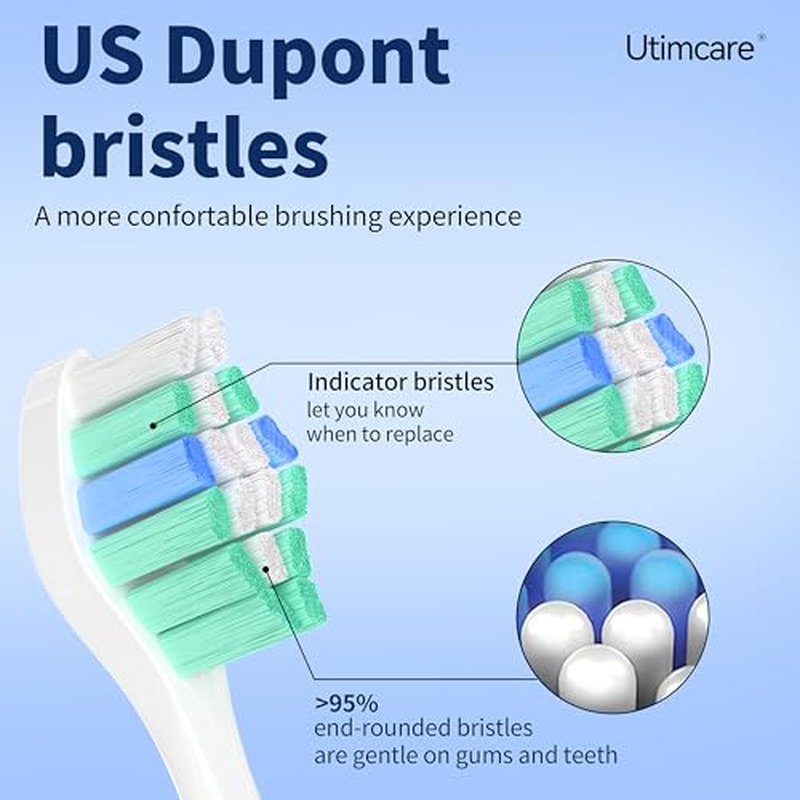 Replacement Toothbrush Heads Compatible with Philips Sonicare Electric Toothbrush, 10 Pack, Refills