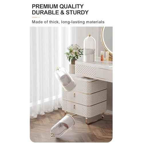 Makeup Brush Holder with Lid 360¡Æ Rotating, Clear Dustproof & Waterproof Make Up Brush Holder Organizer, Transparent Makeup Brush Organize