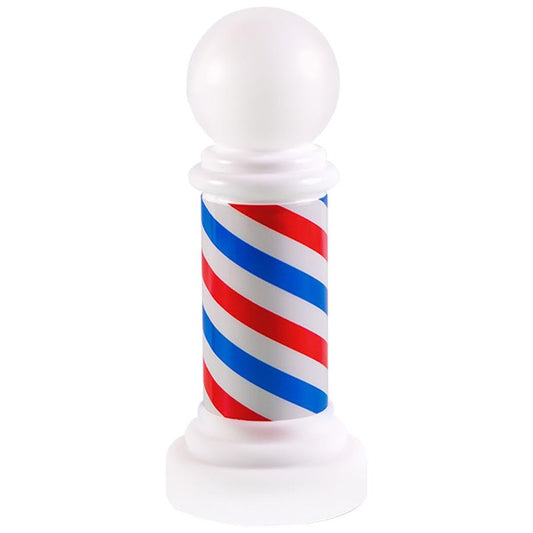 FRCOLOR Barber Equipment Emblems Barber Light Hair Salon Pole Salon Be in Business Sign Pole Light Lamp Plug in Night to Rotate Plastic White