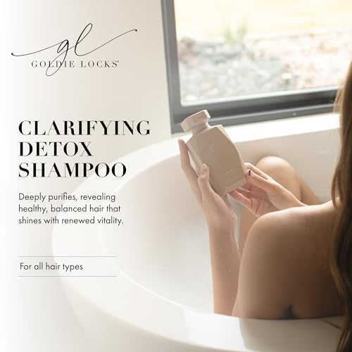 Goldie Locks Clarifying Shampoo - Sulfate-Free Deep Cleansing Detox for Scalp and Hair - Removes Buildup and Excess Oil - Safe for Extensions & Color-Treated Hair - Protein-Free - 8.45 fl oz