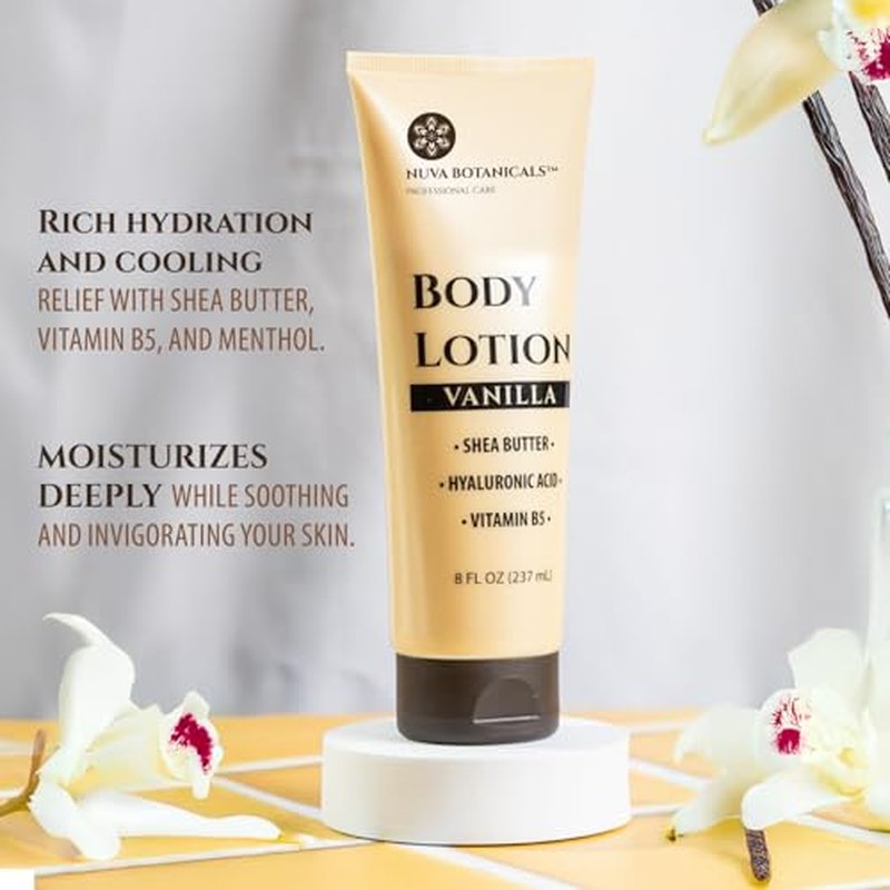 Vanilla Body Lotion for Women Dry Skin - Vanilla Lotion for Women with Hyaluronic Acid - Body Cream for Women with Shea Butter - Moisturizing and Hydrating Vanilla Body Care (8 fl oz)