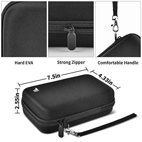 PAIYULE Travel Case Compatible with Gillette Heated Razor for Men, Starter Shave Kit Storage Holder for Blade Refills, Clipper Guards, Charging Dock and Accessories-Black(Box Only)