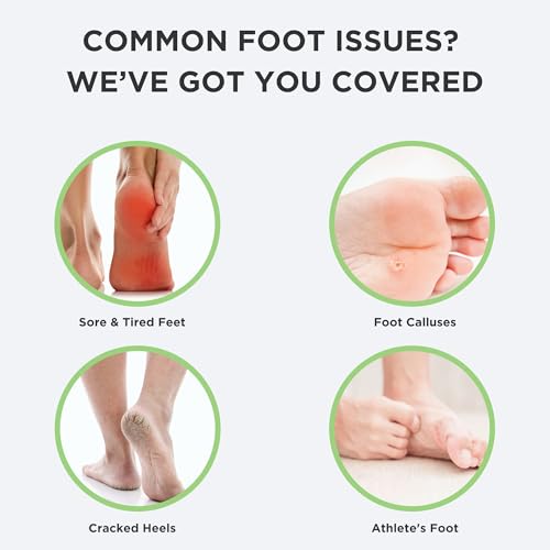 Foot Callus Remover Gel Set - Professional Callus Remover for Feet, Calloused Feet Remover Gel - Pedicure Kit & Foot Spa Tools - Feet Callus Remover - 8oz w/ 16oz Tea Tree Oil Foot Soak - USA