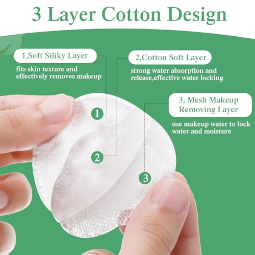 Maxcheck 2500 Pcs Cotton Rounds Bulk Exfoliating Rounds Cotton Rounds for Face Makeup Remover Pads Cotton Facial Pads Cotton Pads for Face Cotton Pads for Makeup Removal Toner Pads