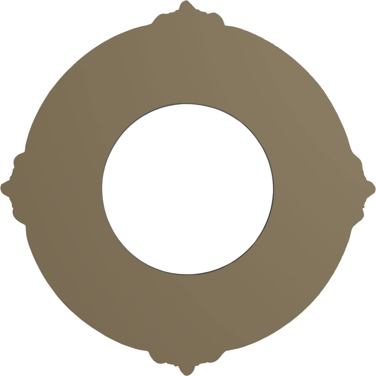 Ekena Millwork CM09BN Benson Ceiling Medallion, 9"OD x 4 1/8"ID x 5/8"P, Primed