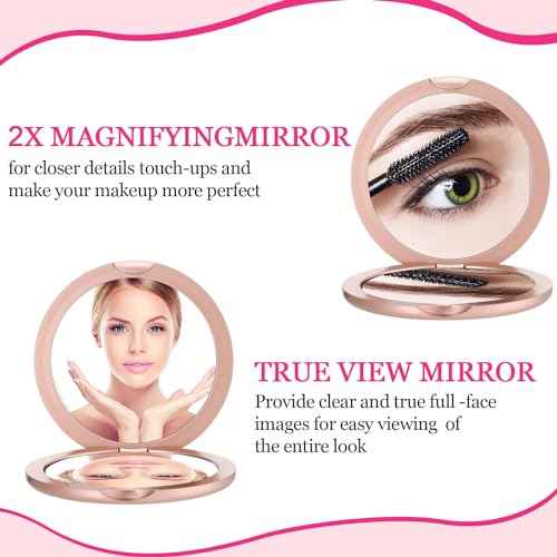 Soaoo 24 Set Inspirational Compact Mirror Sometimes You Forget Your Awesome Gifts Bulk for Women Appreciation Pocket Compact Mirrors for Christmas Employee Coworker Wedding Bridal Shower Gift