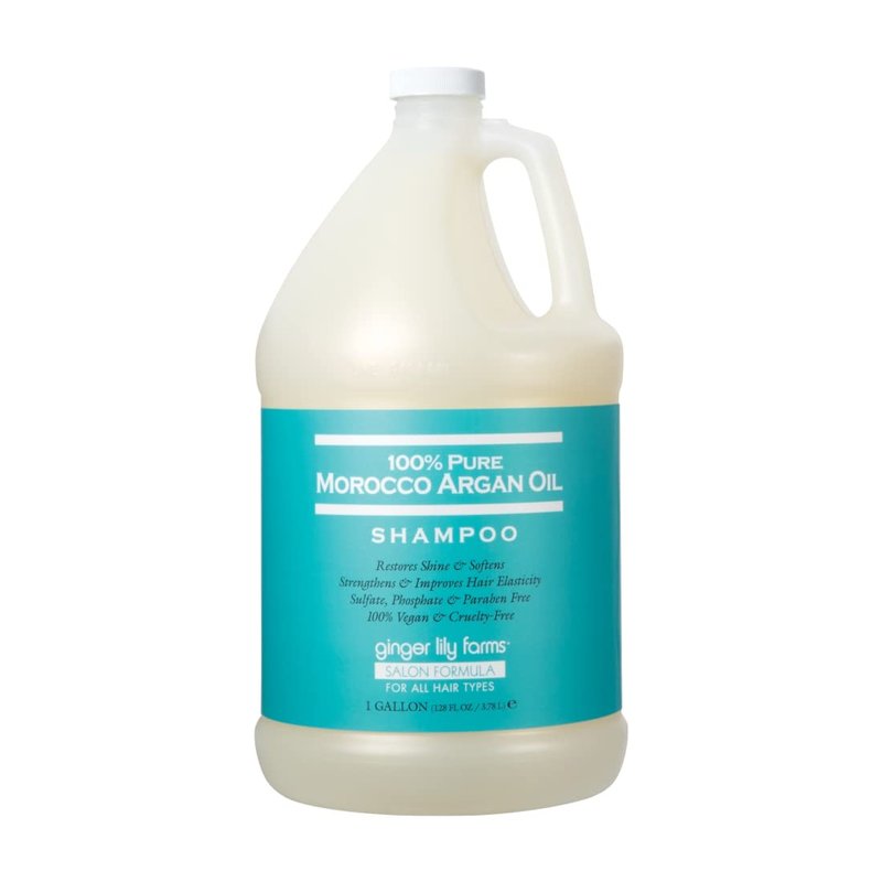 Ginger Lily Farms 100% Pure Morocco Argan Oil Shampoo - Vegan & Cruelty-Free | 1 Gallon Refill for All Hair Types